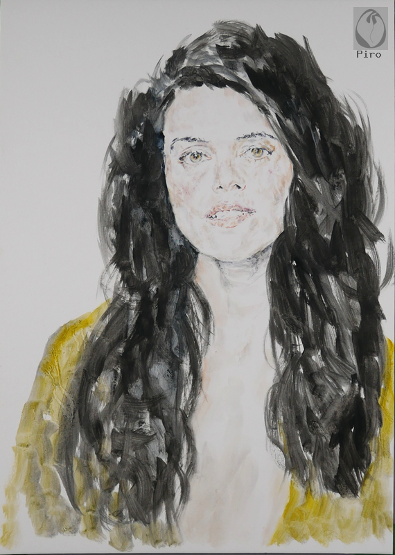 oil on paper - olio su carta di Piro